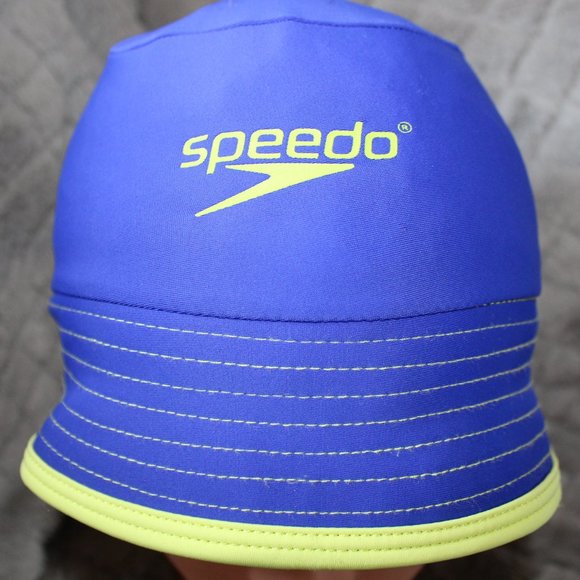 Speedo UV Bucket Hat Childs Blue/Lime Green Sun Hat UV 50+ ~S/M~🌻 - Picture 1 of 6